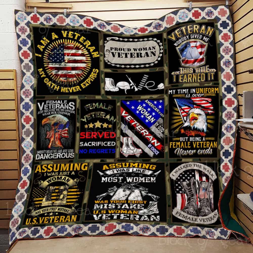 Proud Woman Veteran Quilt Th471 Dhc11121401Dd