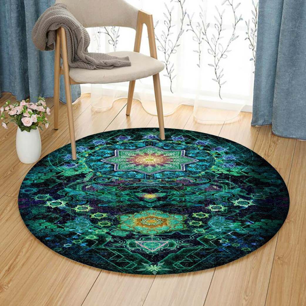 Psychedelic Art Round Carpet