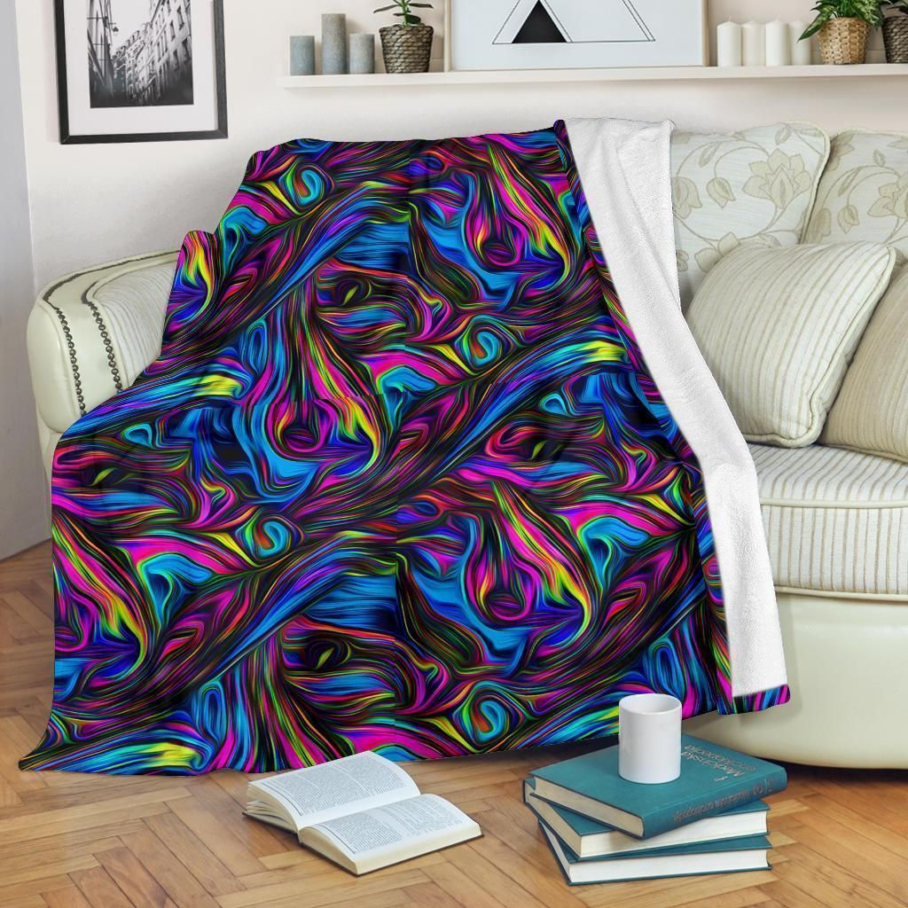 Psychedelic Art Sherpa Fleece Blanket