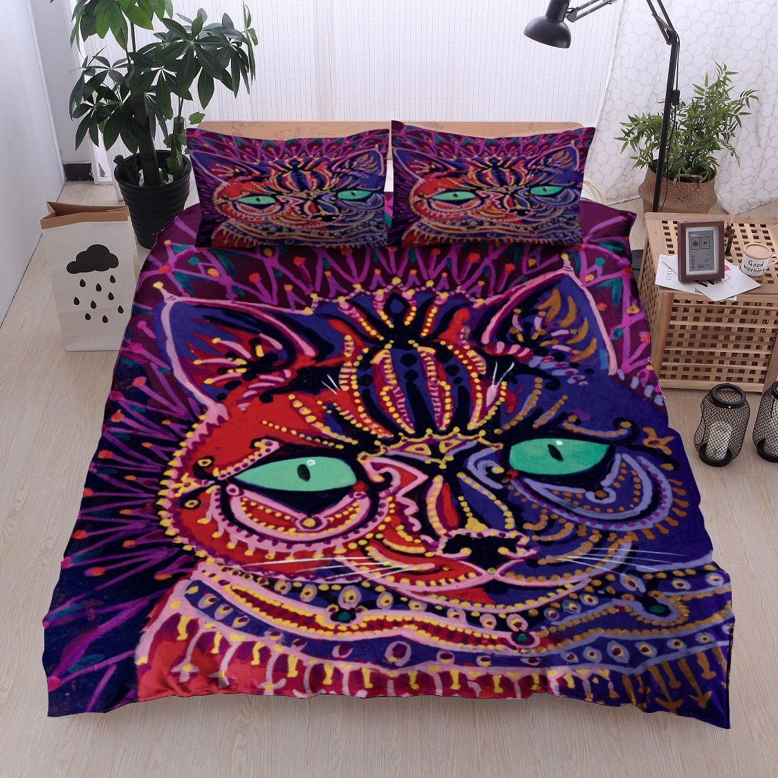 Psychedelic Cat Bedding Set