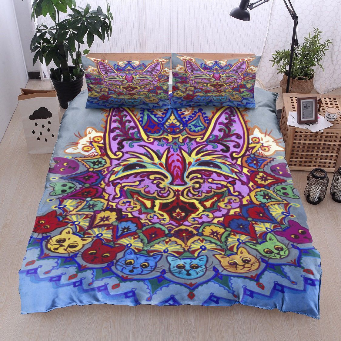 Psychedelic Cat Bedding Set