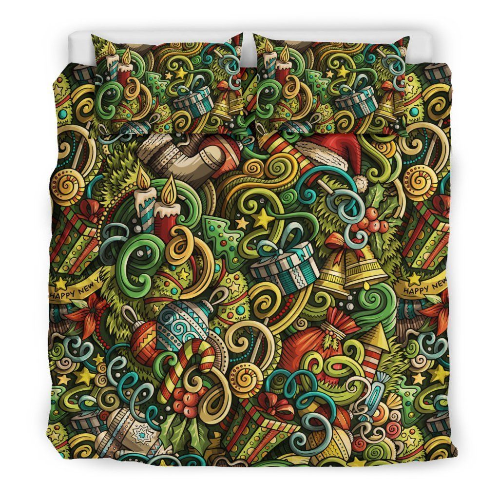 Psychedelic Christmas Cool Design Comfortable Bedding Set
