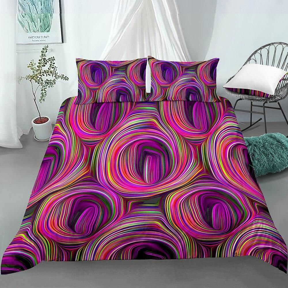 Psychedelic Color Rolls Bedding Set