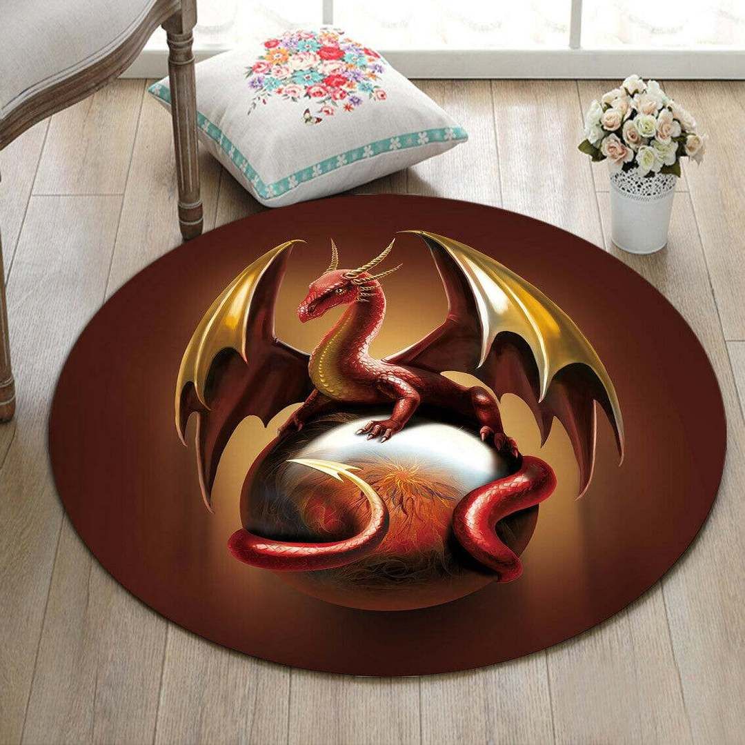 Pterosaur Round Carpet