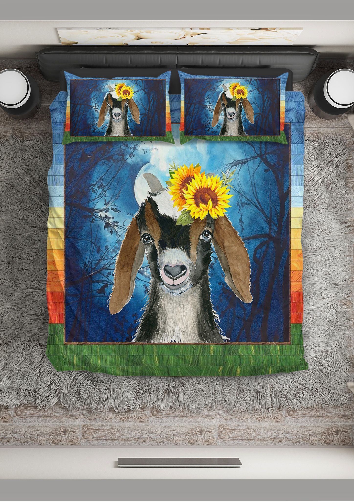 Goat Into Goat World Bedding Set