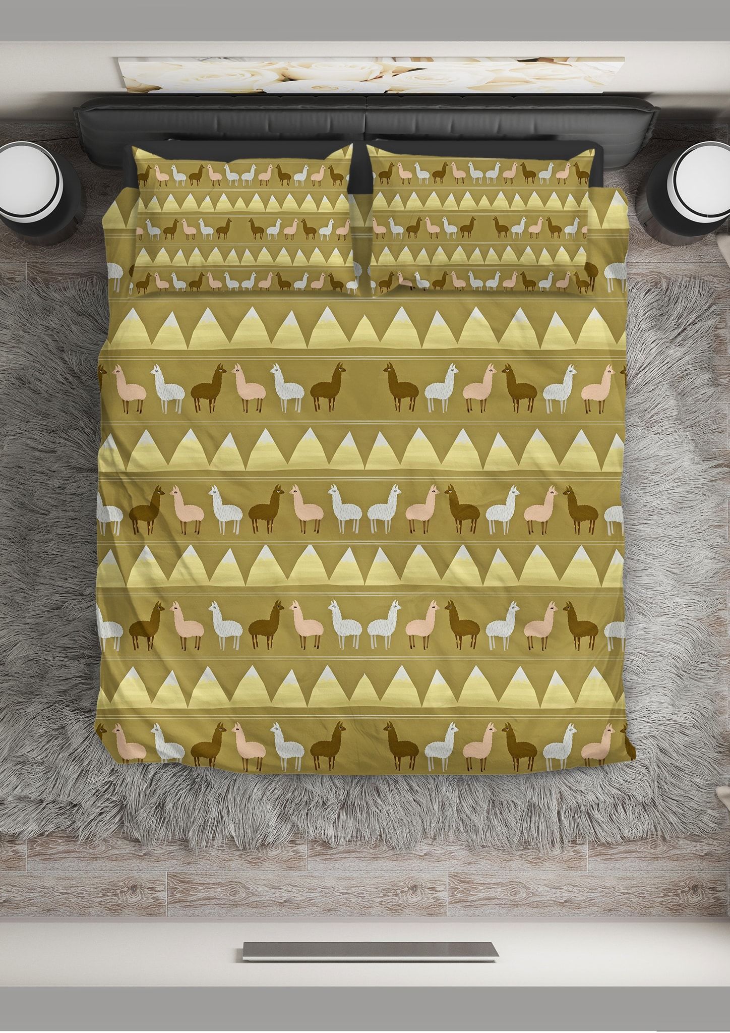 Llama Llama Cute Pattern Bedding Set