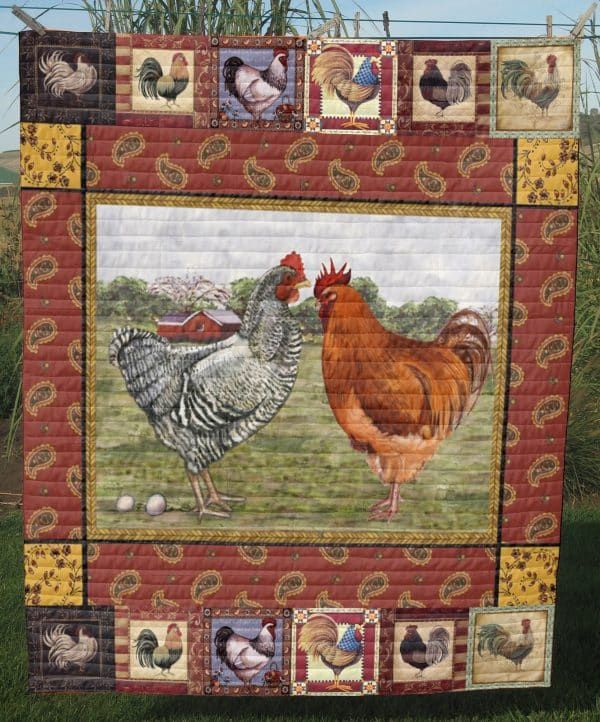 Ptr2504 Chicken Chicken Love Story Quilt Dhc16122948Dd