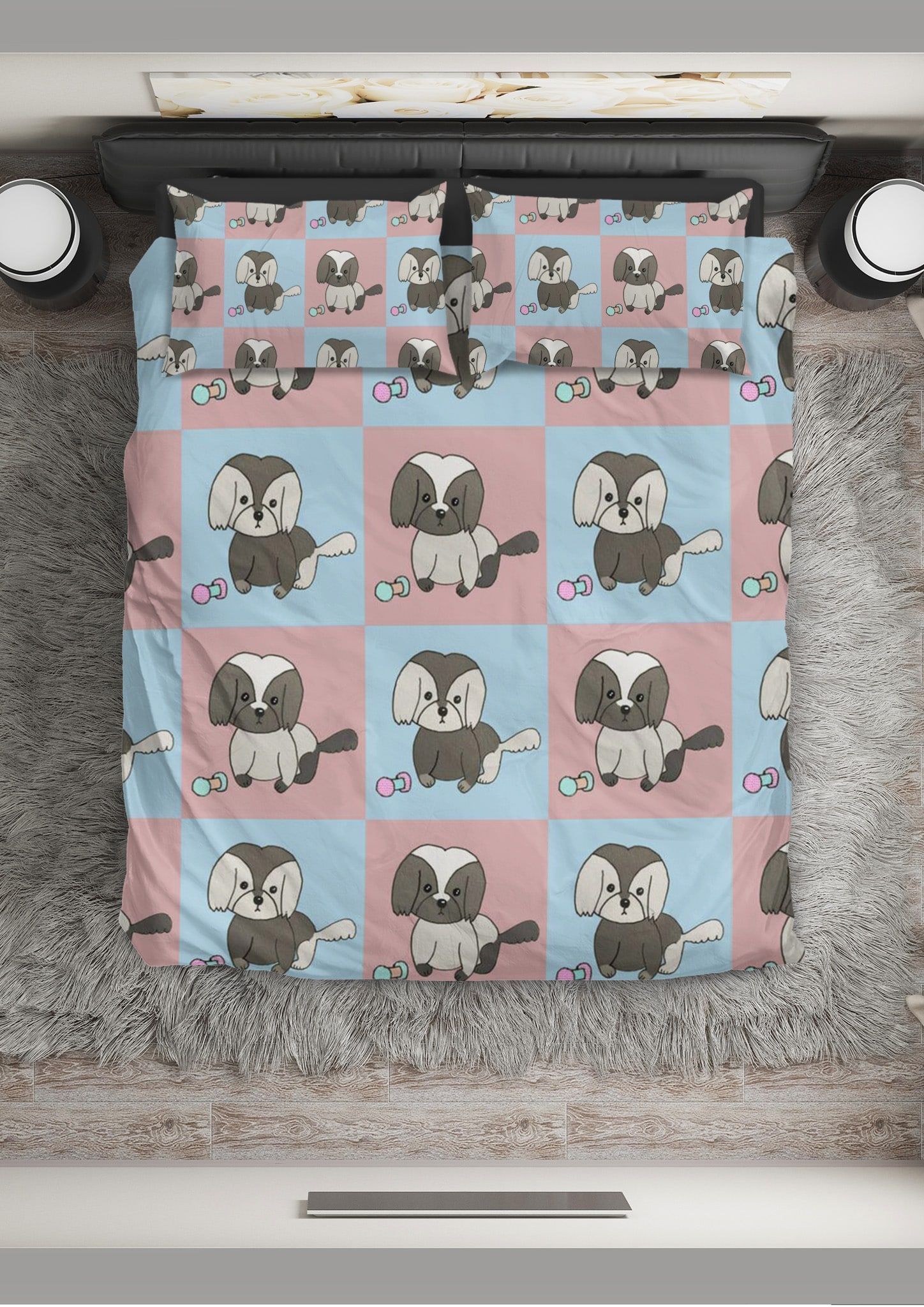 Shih Tzu Exercise Ladies Bedding Set