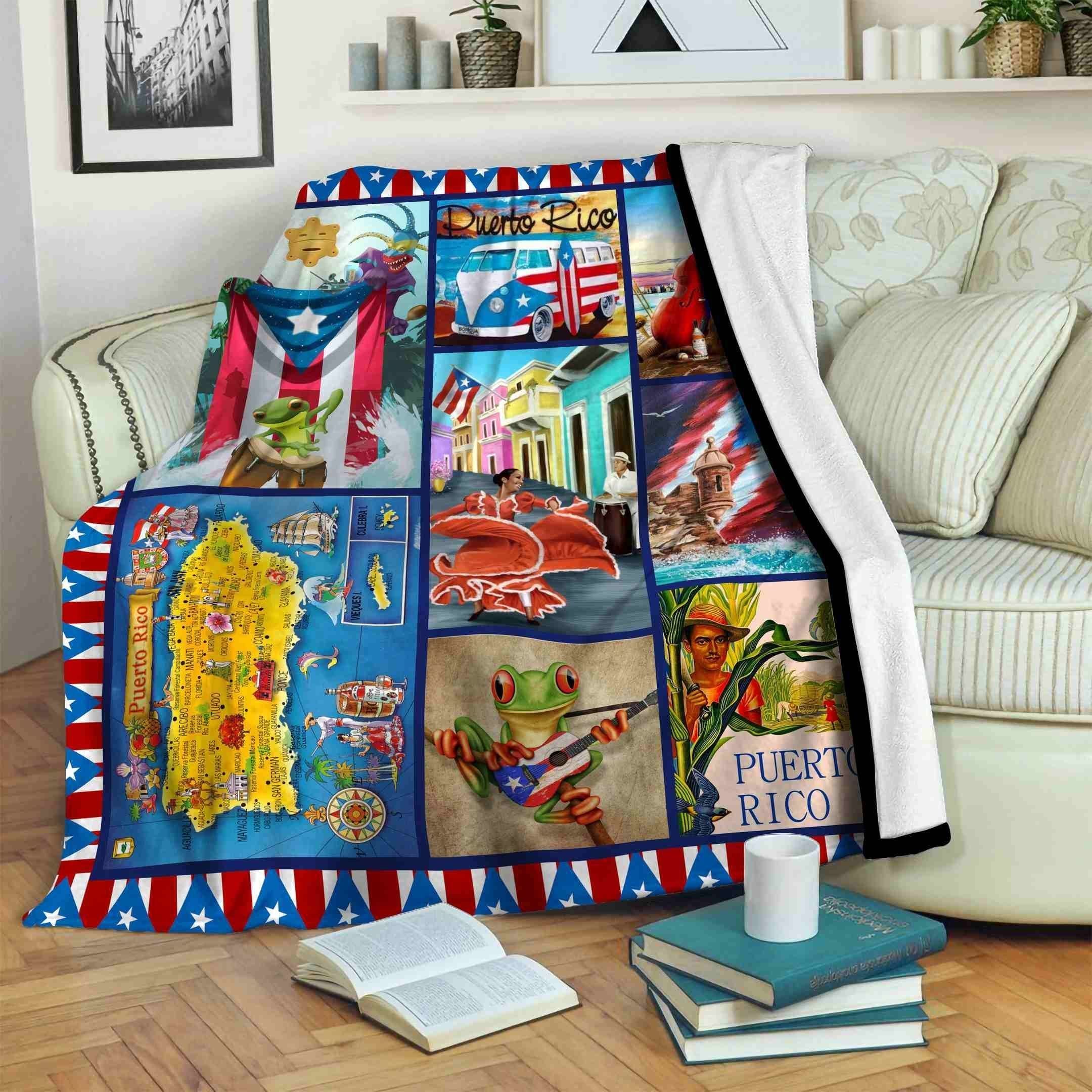 Puerto Rico Fleece Blanket