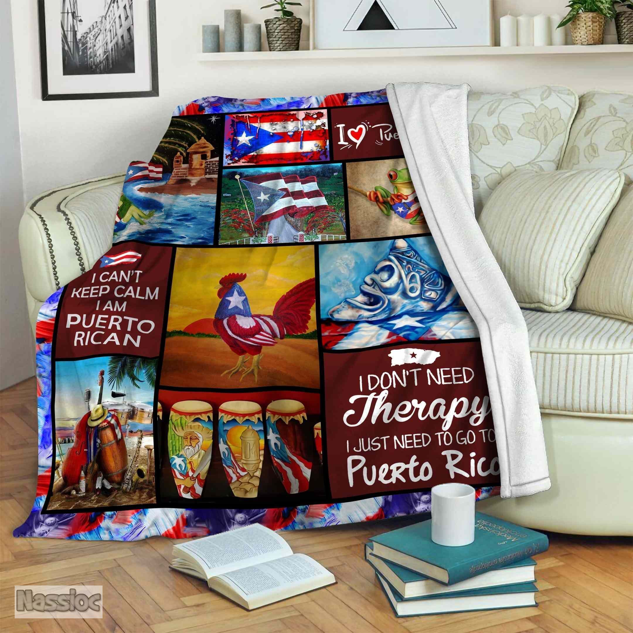 Puerto Rico Fleece Blanket