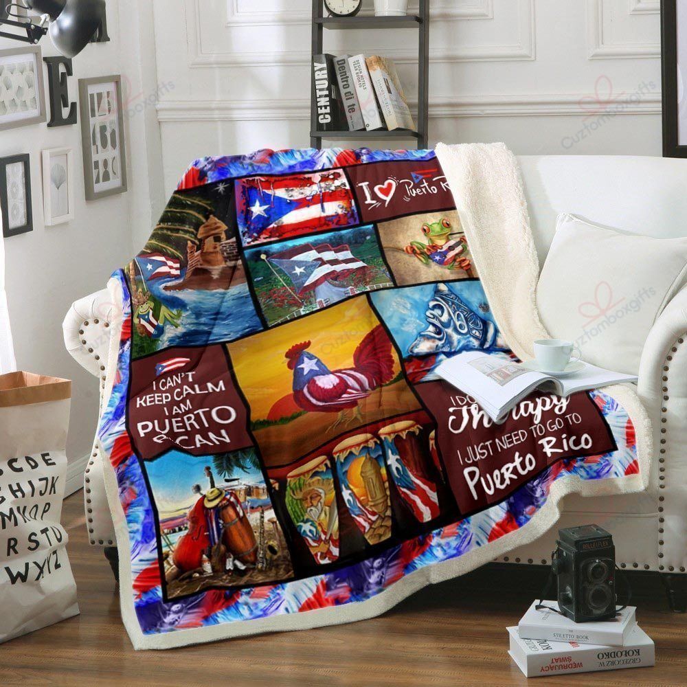 Puerto Rico Sherpa Fleece Blanket