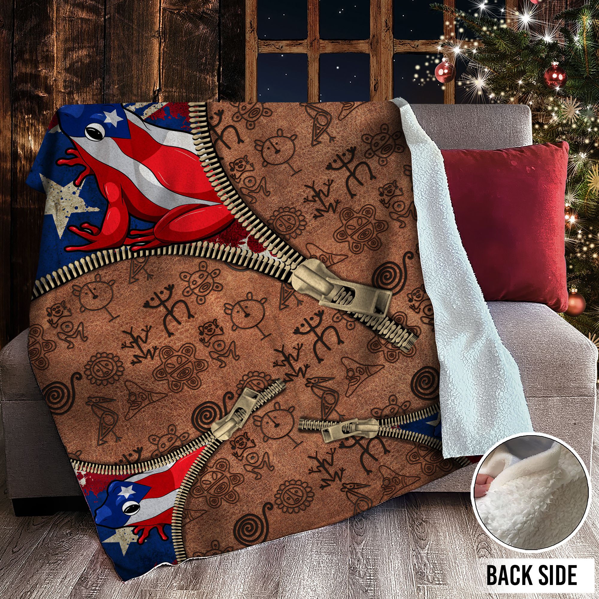 Puerto Rico Sherpa Fleece Blanket