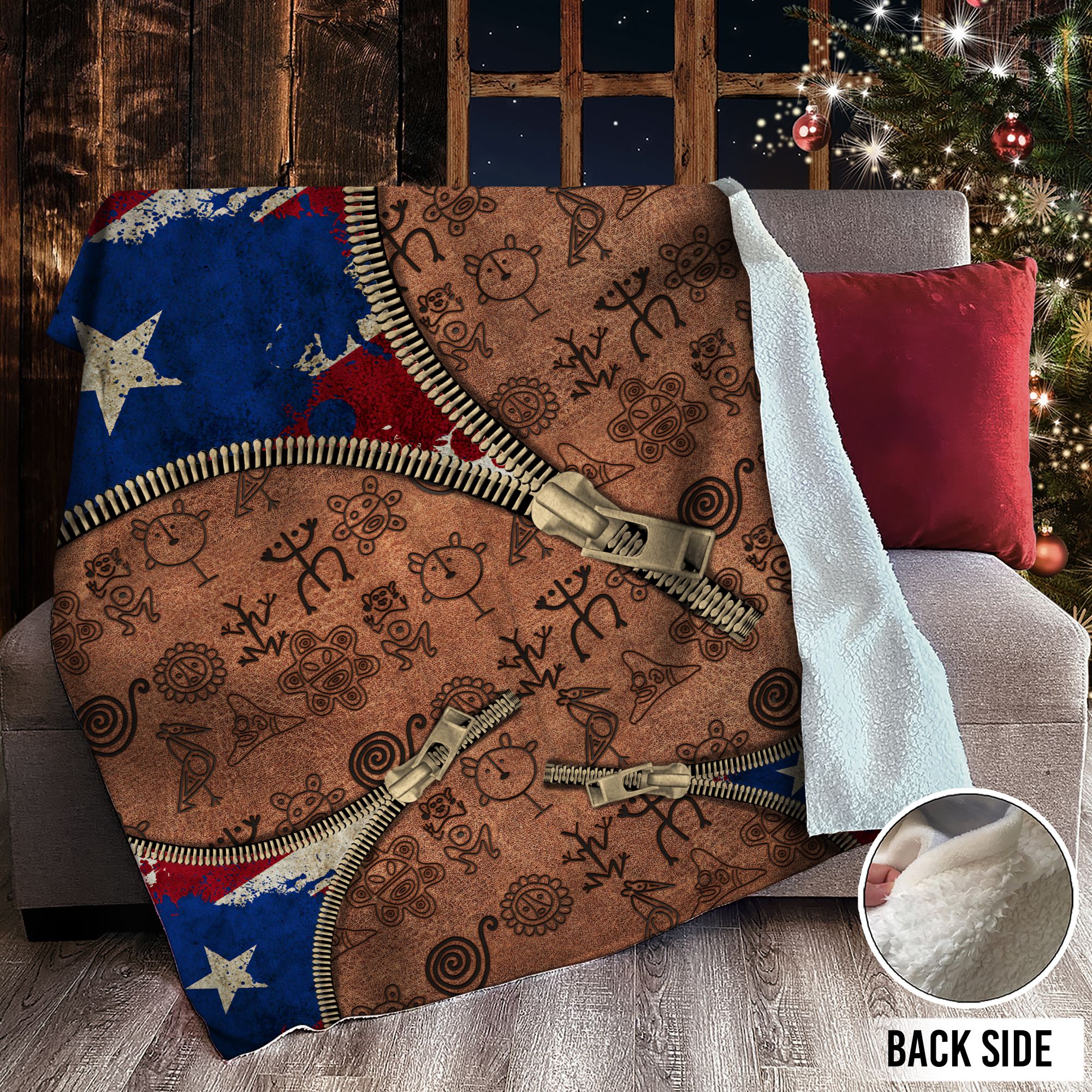 Puerto Rico Sherpa Fleece Blanket