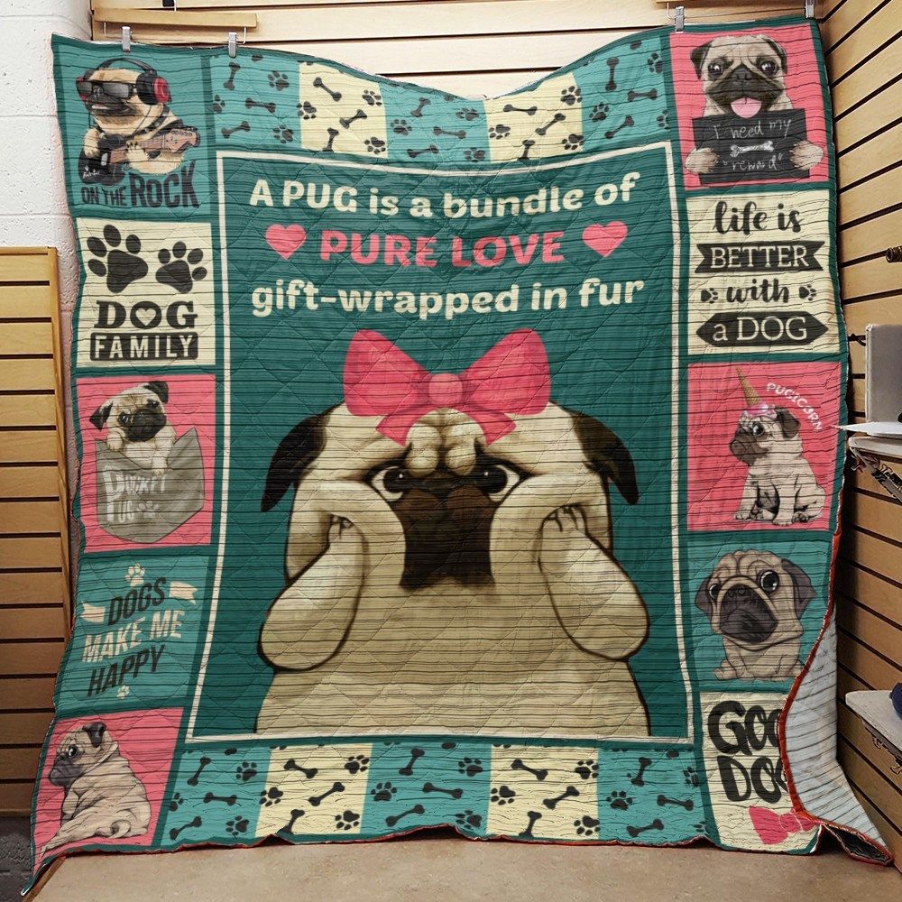 Pug A Pundle Of Pure Love Quilt Blanket DHC31121120TD