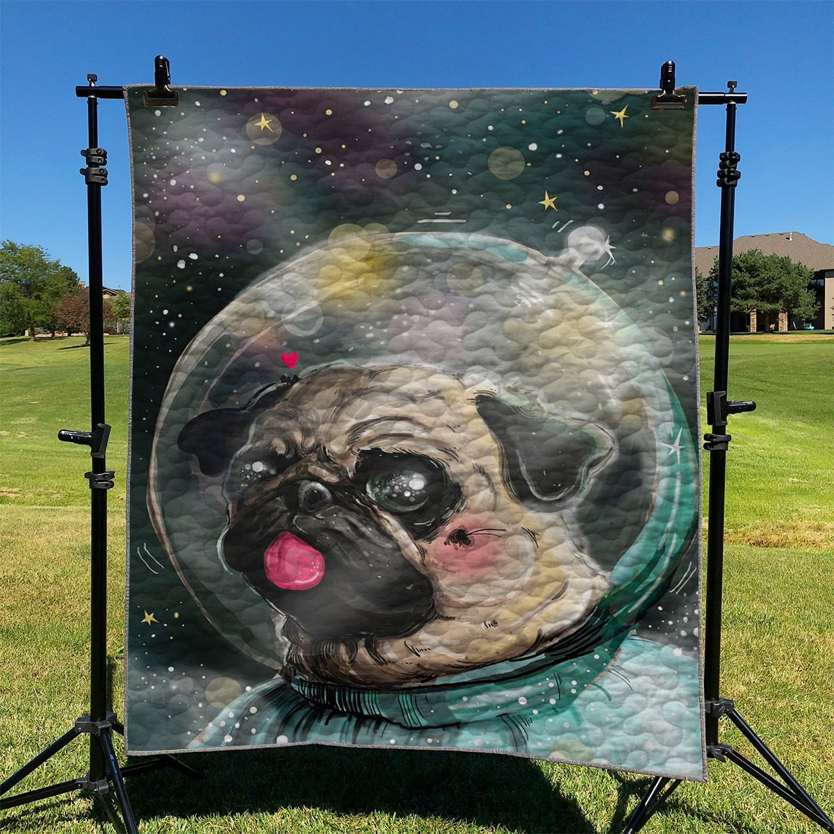 Pug Astronaut NI2910093DT Quilt Blanket