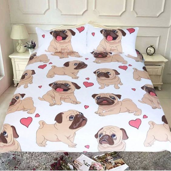 Pug Baby Lovers Bedding Set