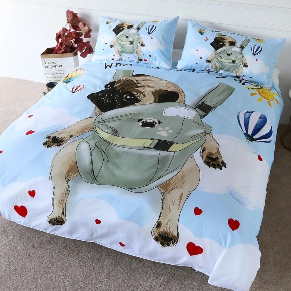 Pug Backpack Bedding Set