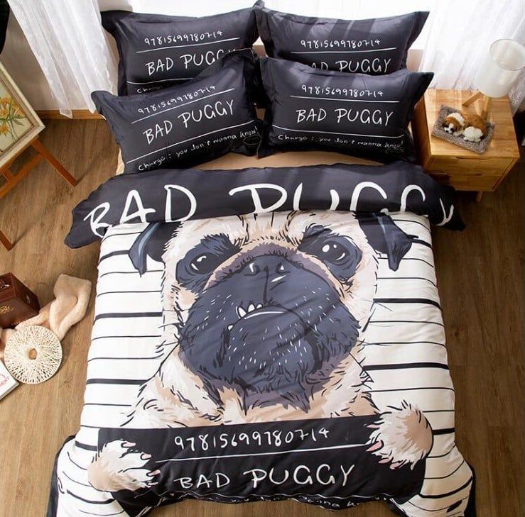 Pug Bad Boy Pug Bedding Set