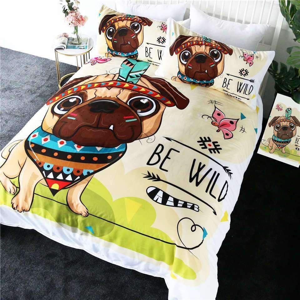Pug Be Wild Pug Bedding Set