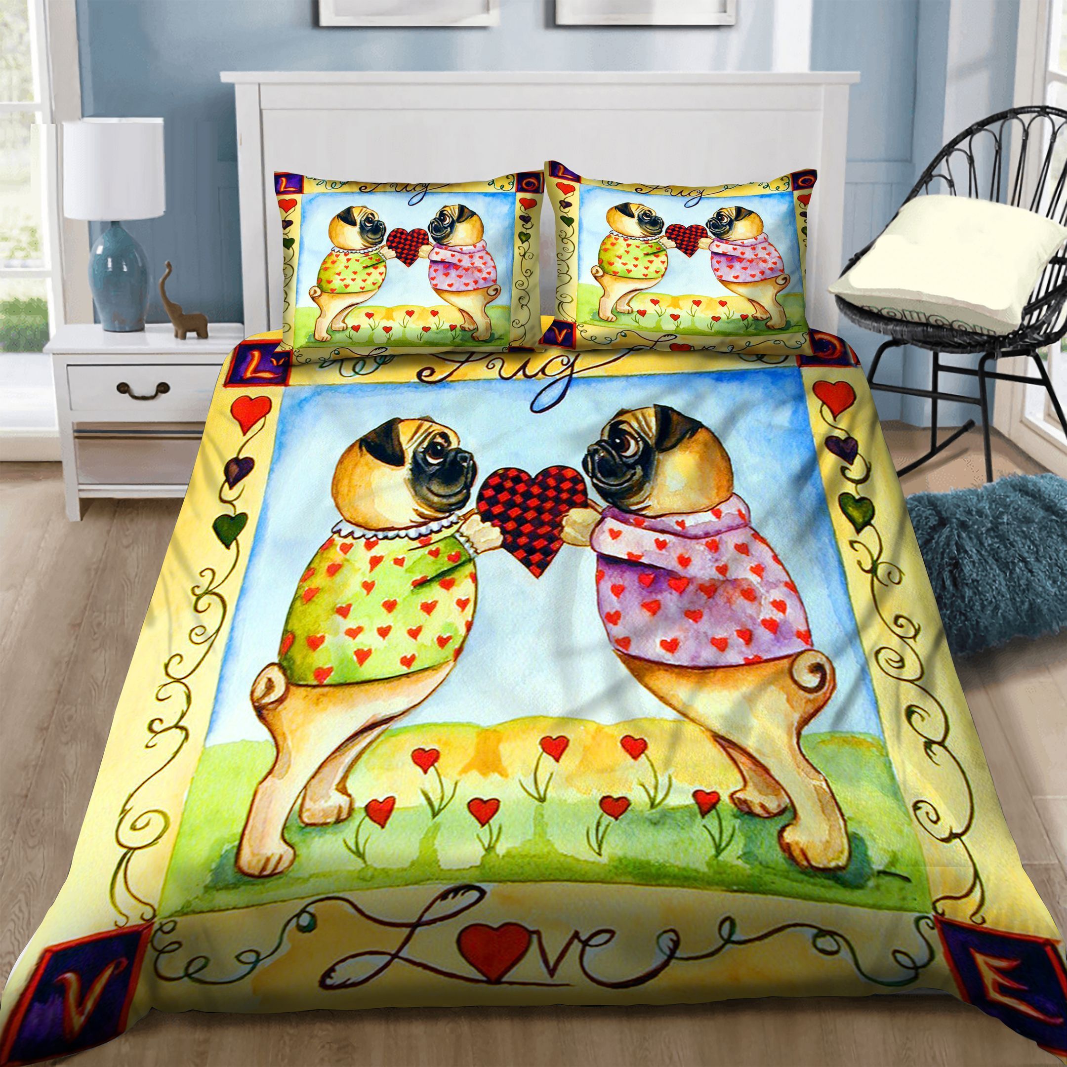 Pug Bedding Set