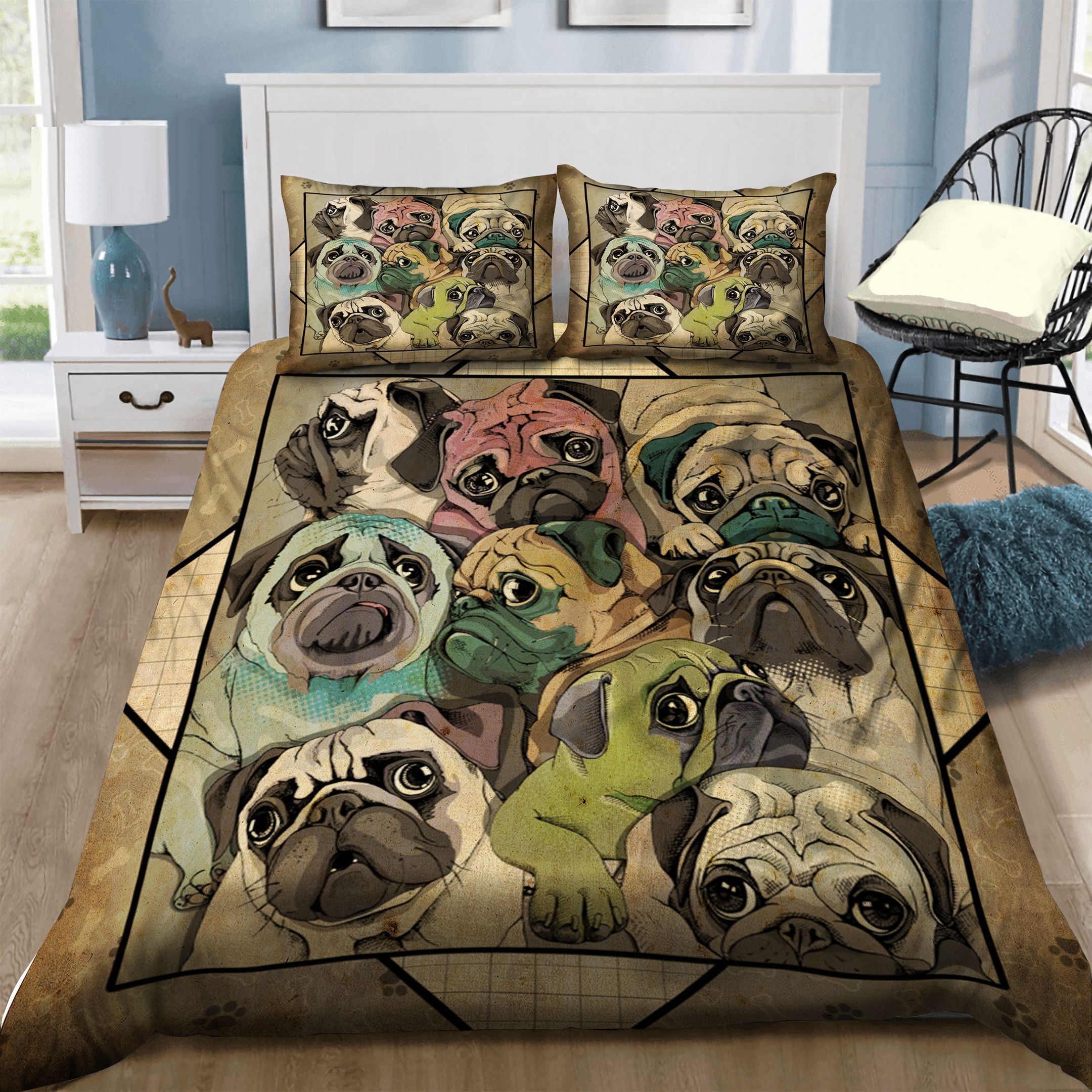 Pug Bedding Set