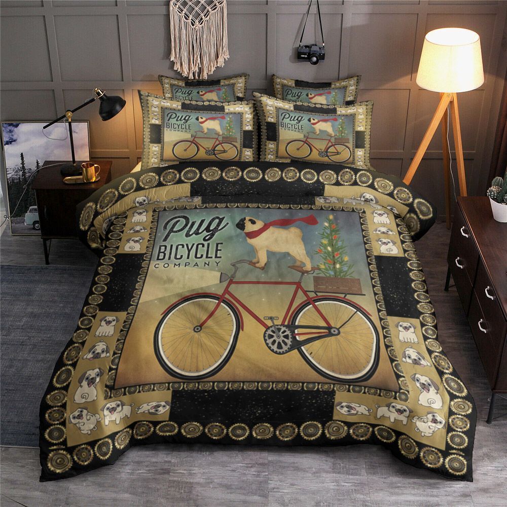Pug Bicycle Bedding Set