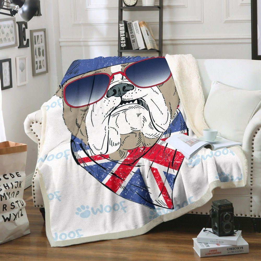 Pug Sherpa Fleece Blanket