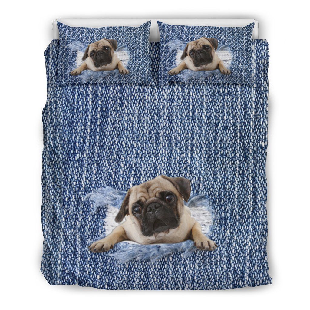 Pug Break The Wall Bedding Set