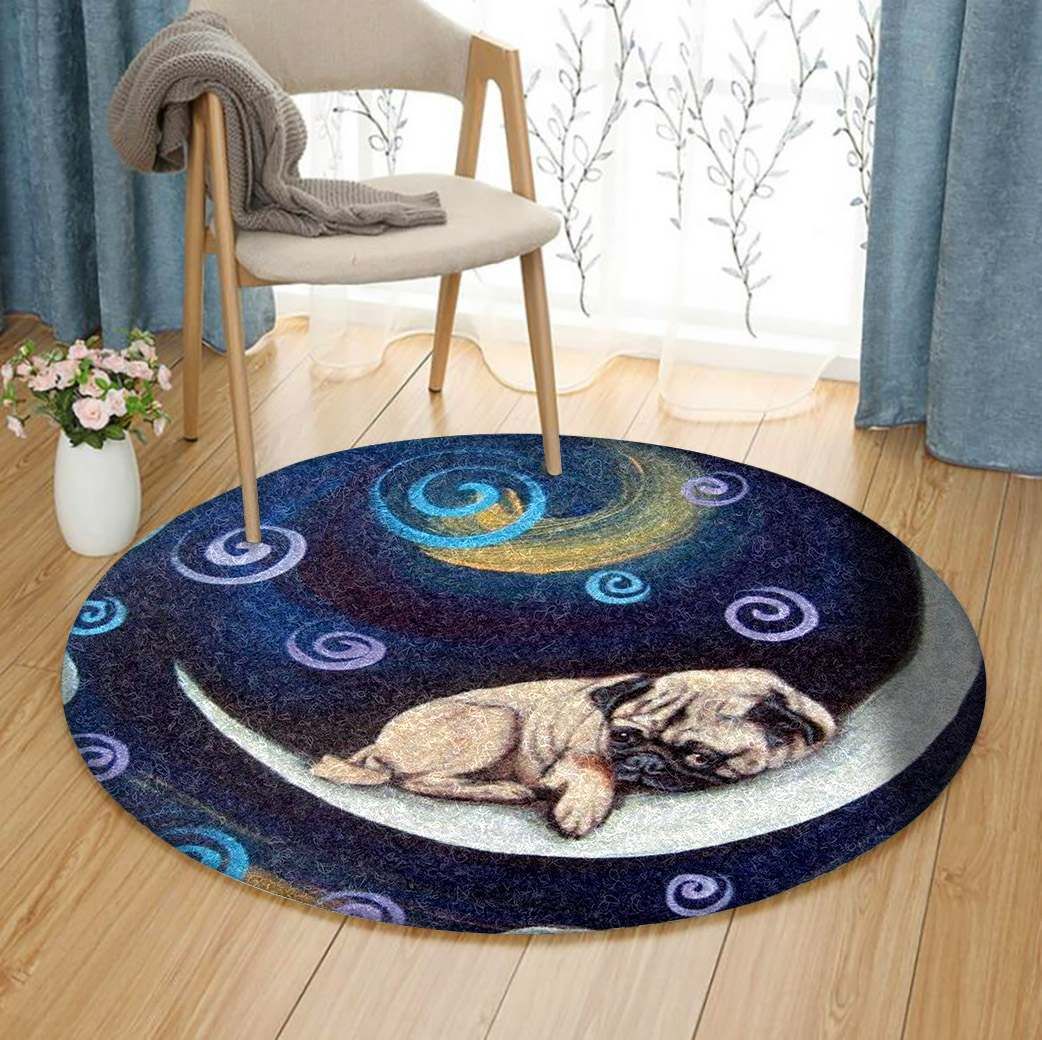 Pug Round Carpet