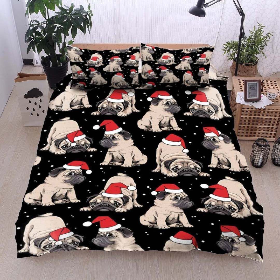 Pug Christmas Bedding Set