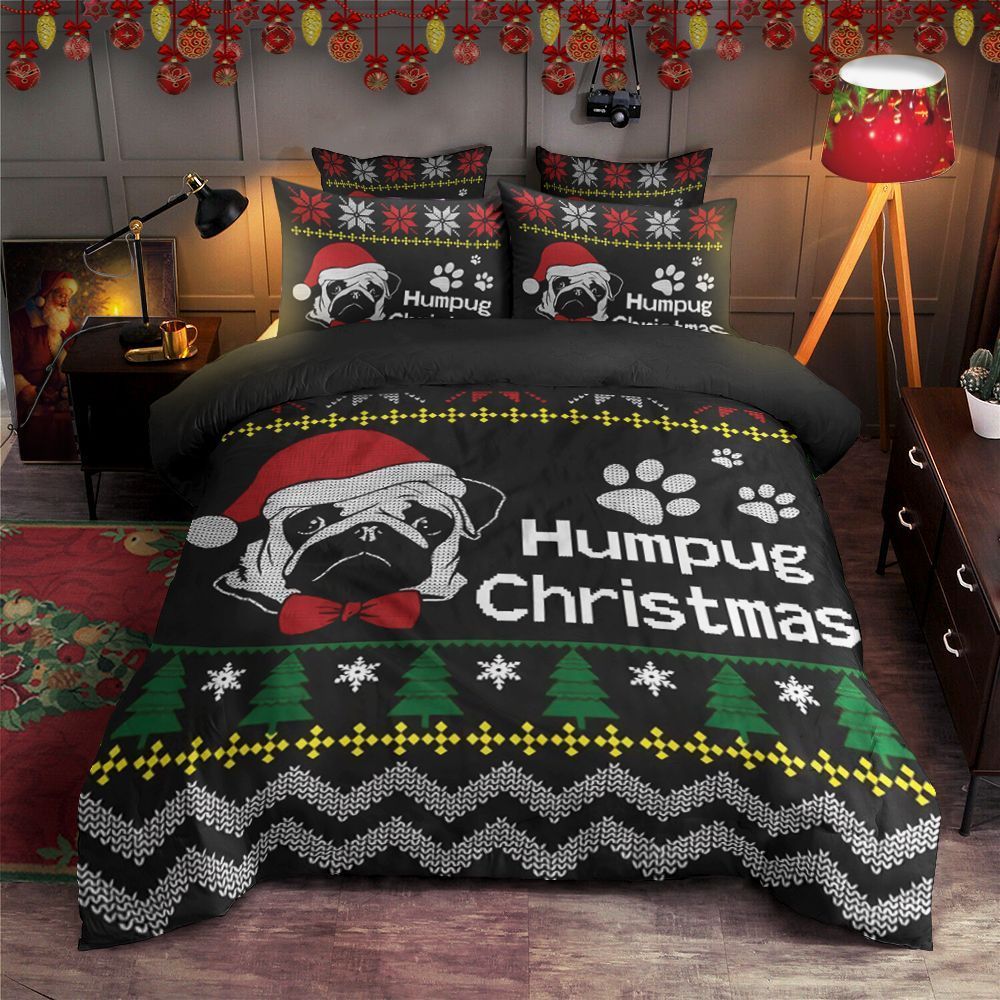 Pug Christmas Bedding Set