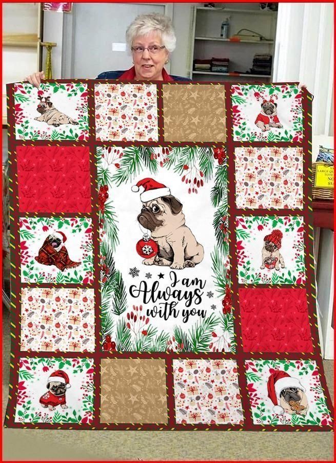 Pug Christmas Fleece Blanket