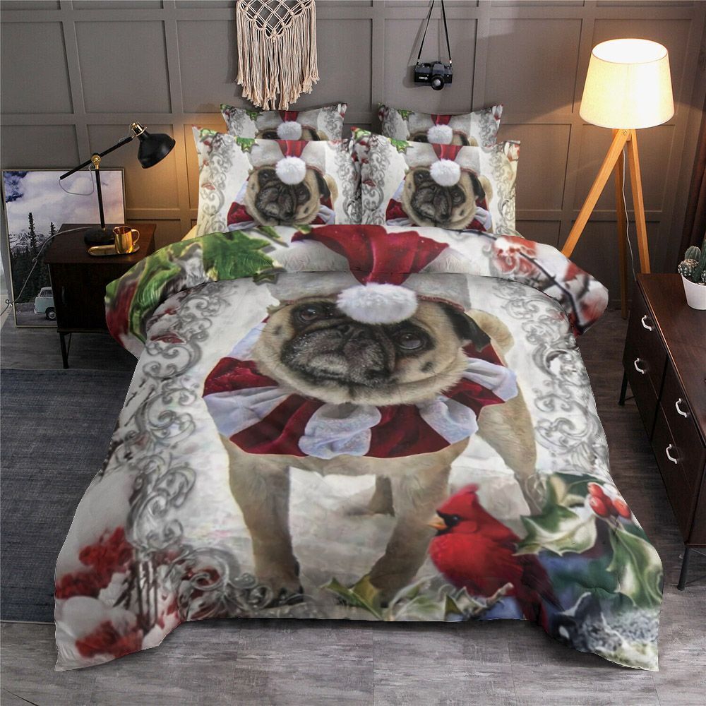 Pug Christmas Bedding Set