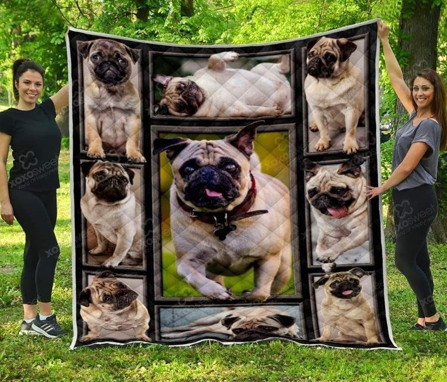 Pug CL05100078MDQ Quilt Blanket