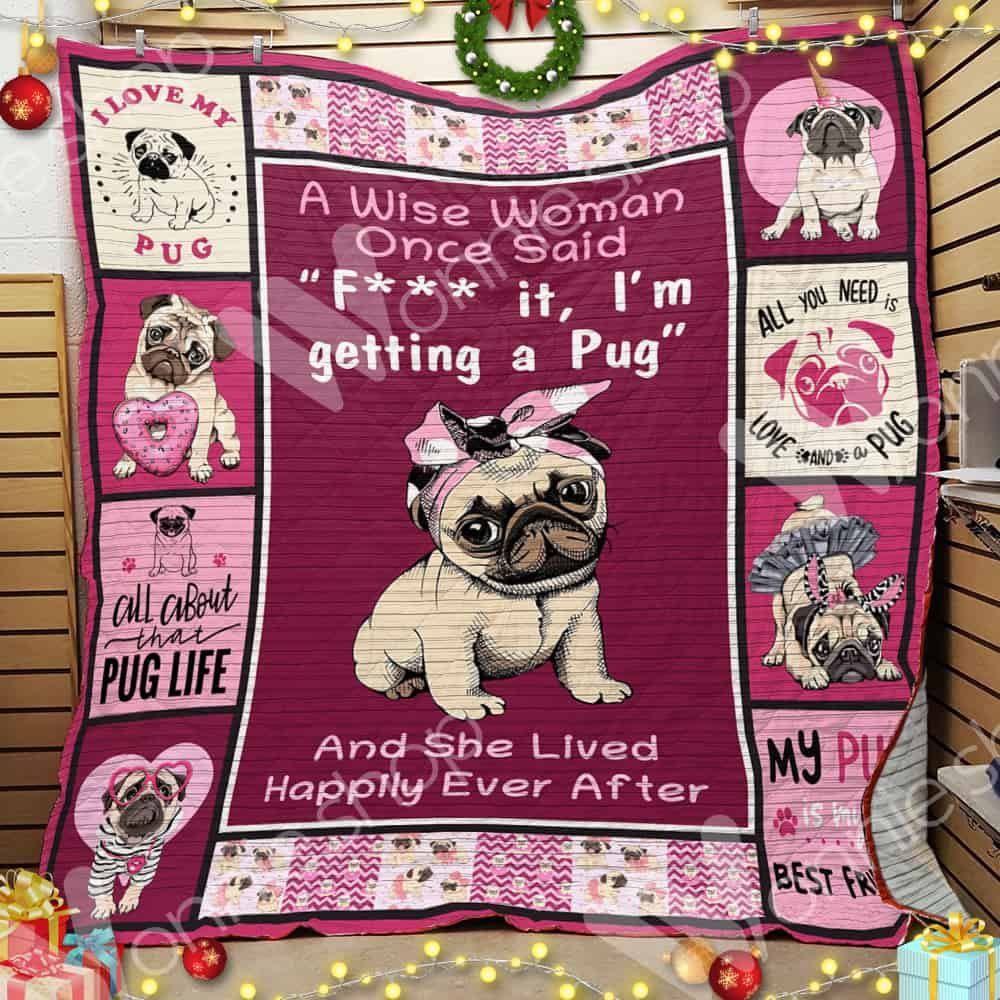 Pug CL15100298MDQ Quilt Blanket