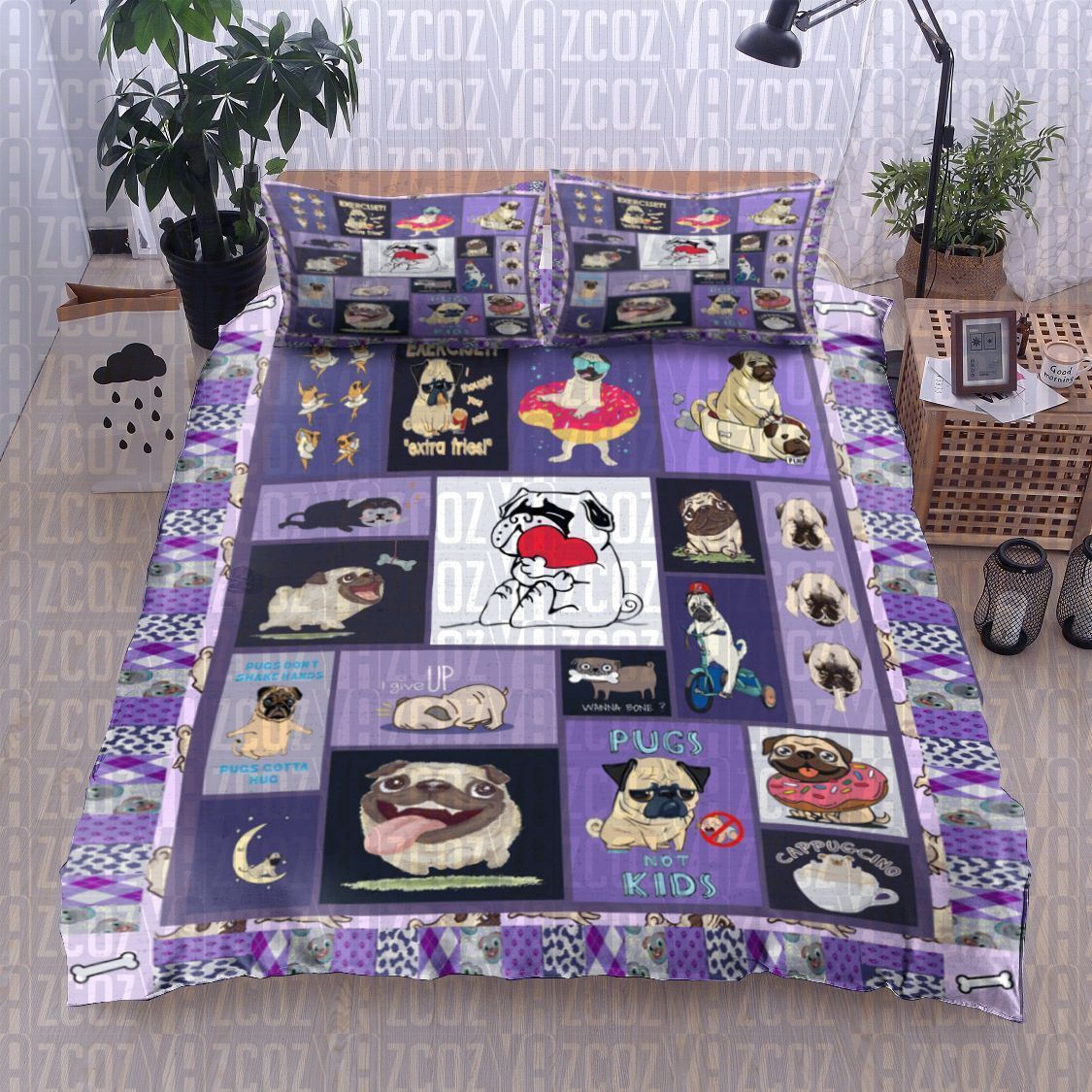 Pug Bedding Set