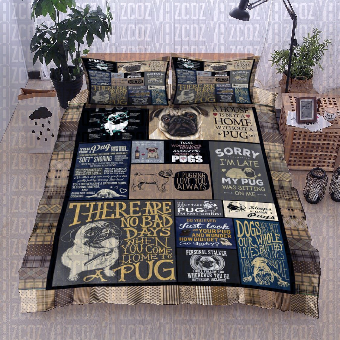 Pug Bedding Set