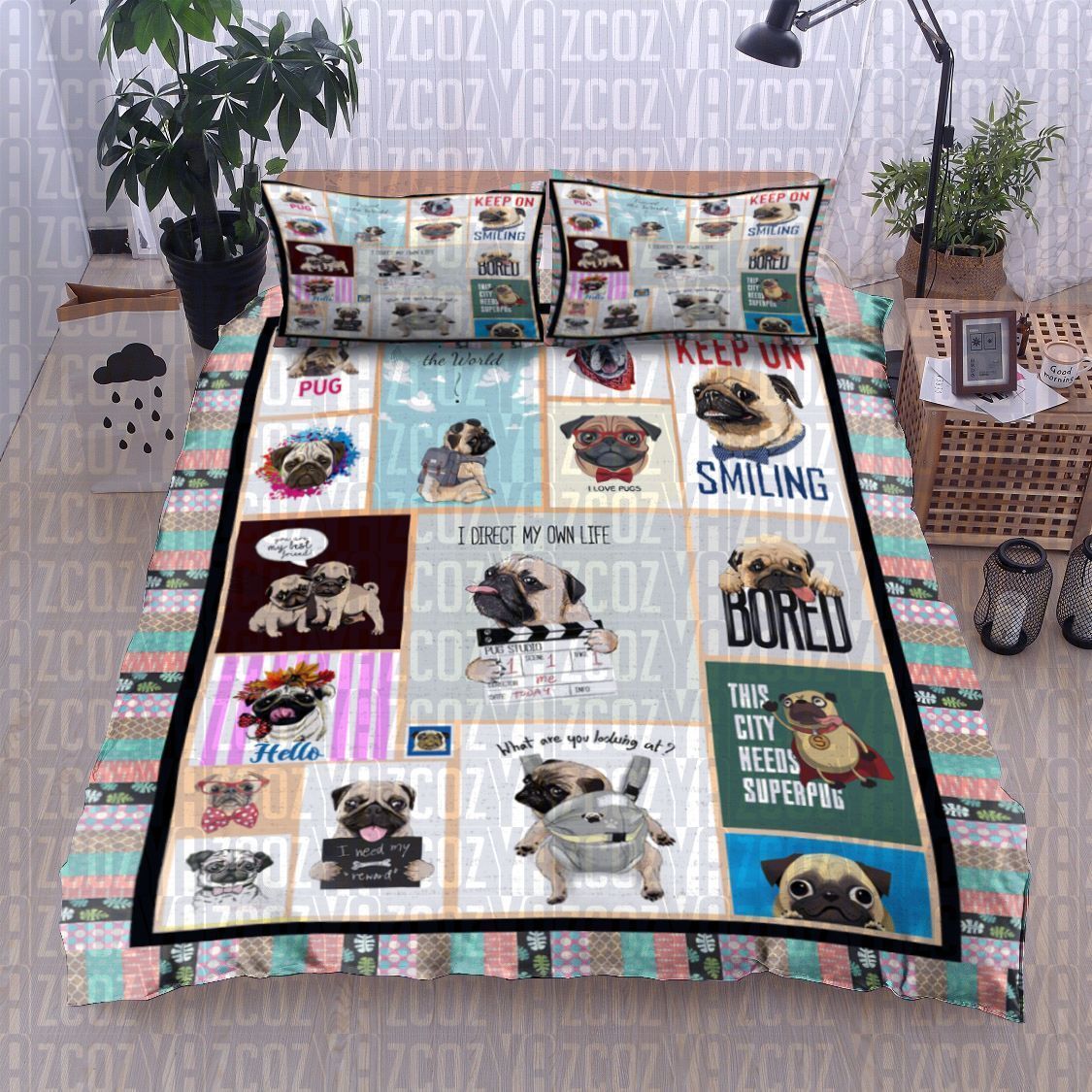 Pug Bedding Set