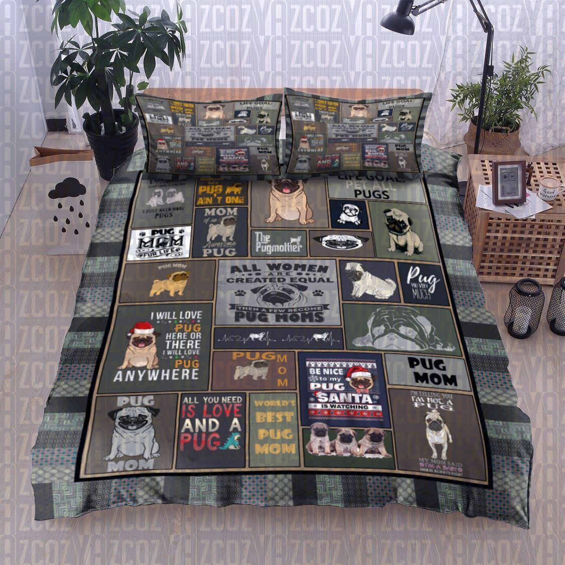 Pug Bedding Set