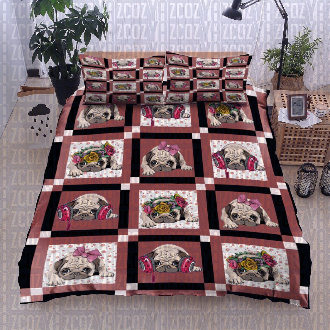 Pug Bedding Set