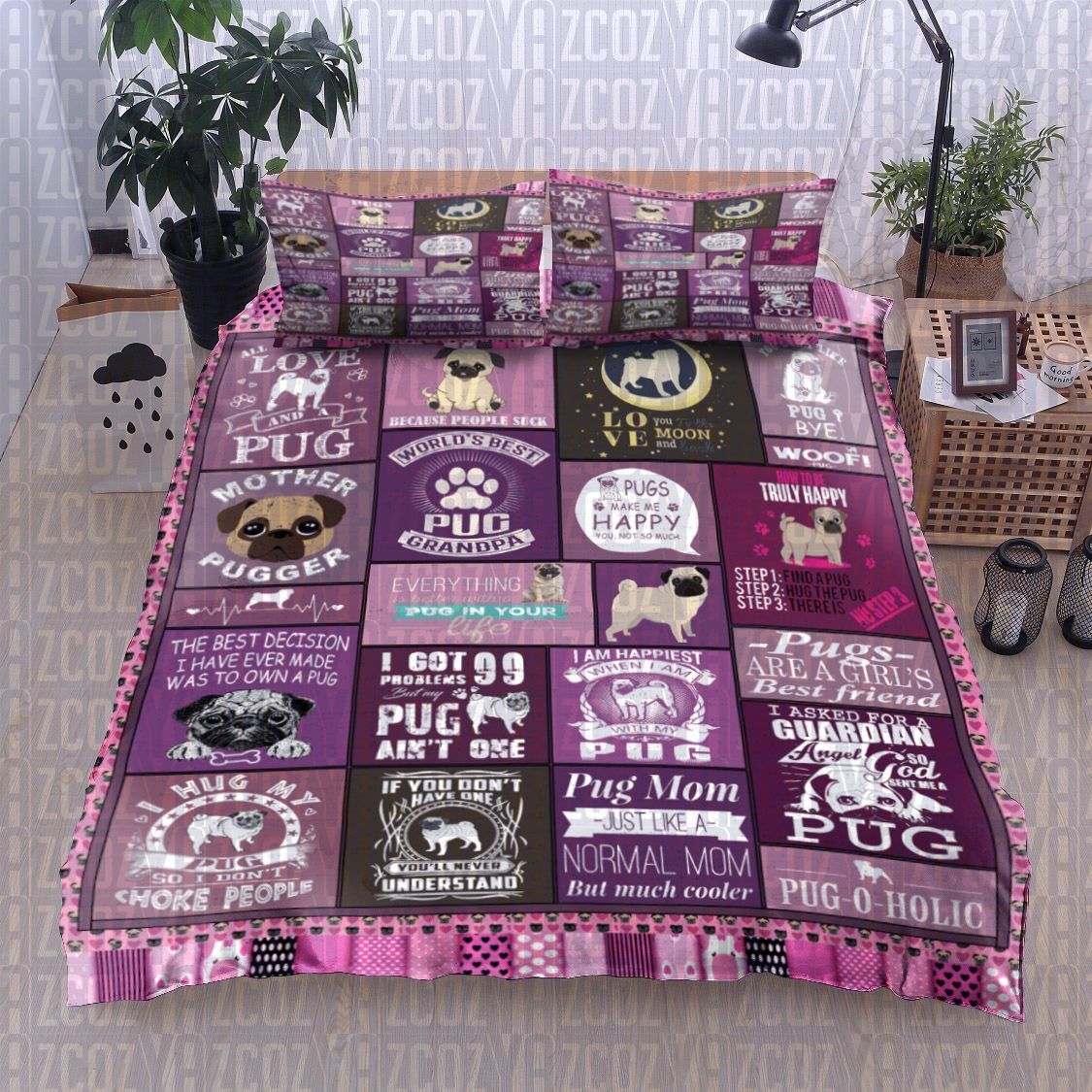 Pug Bedding Set