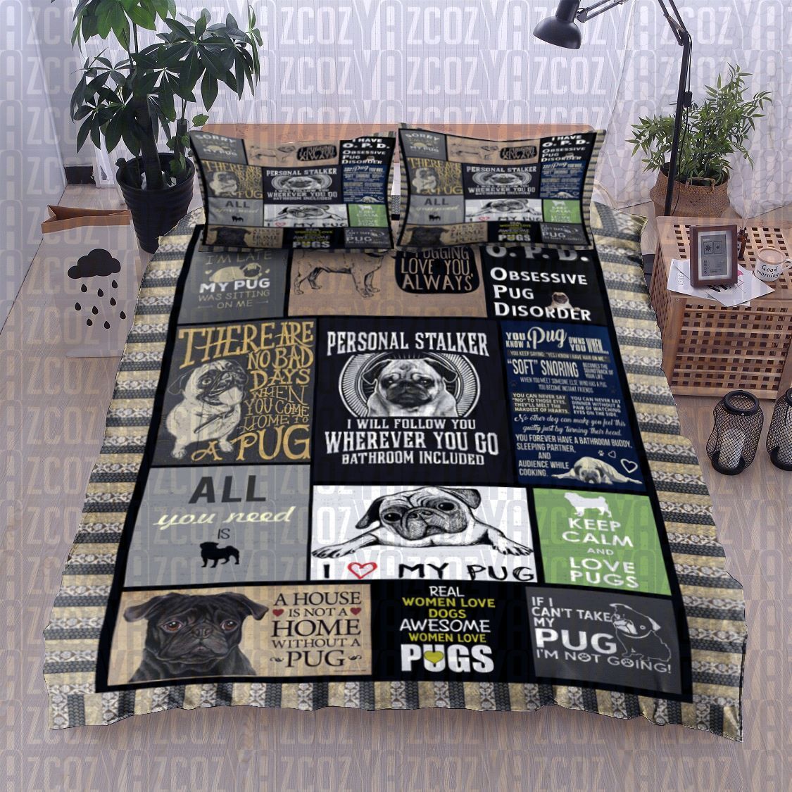 Pug Bedding Set