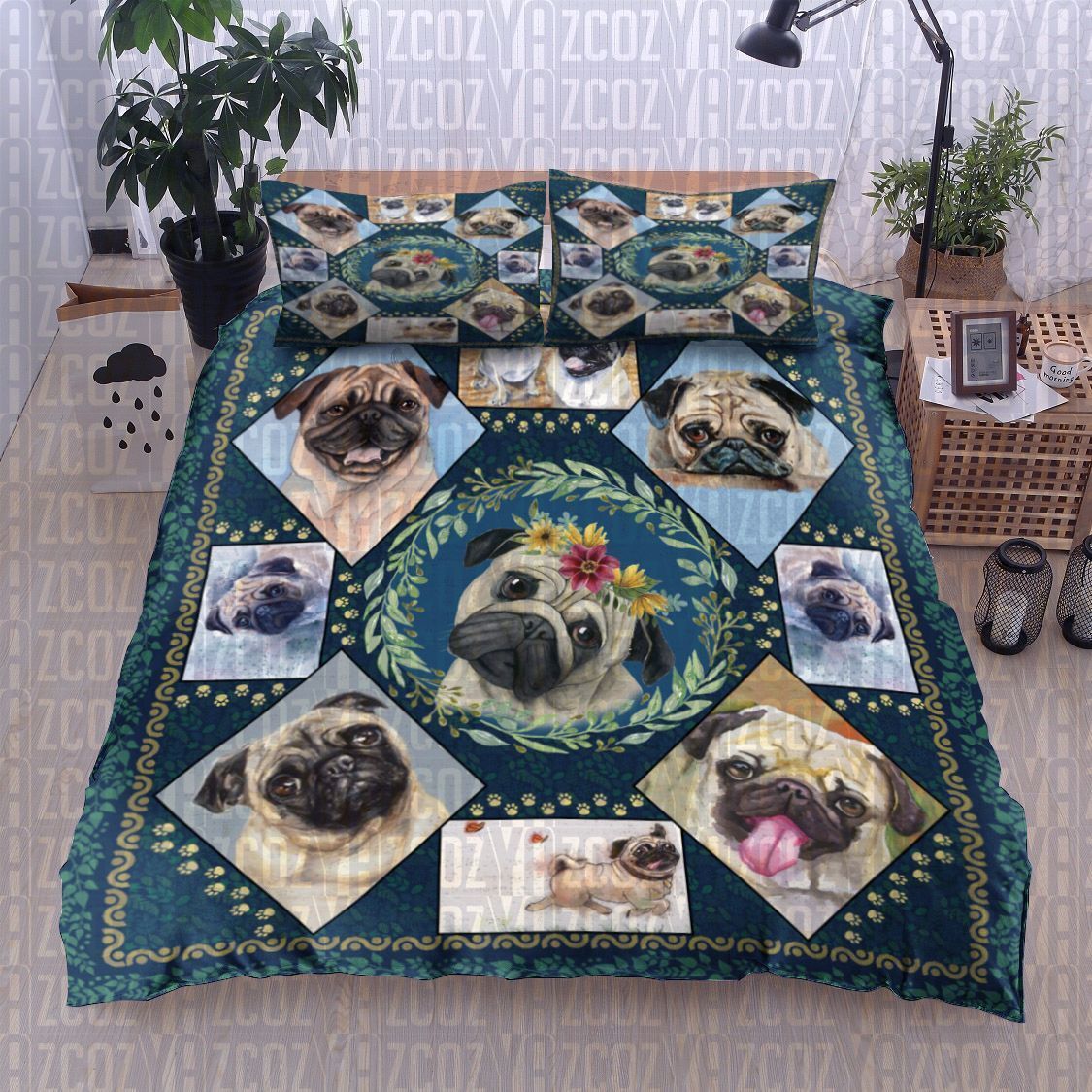 Pug Bedding Set