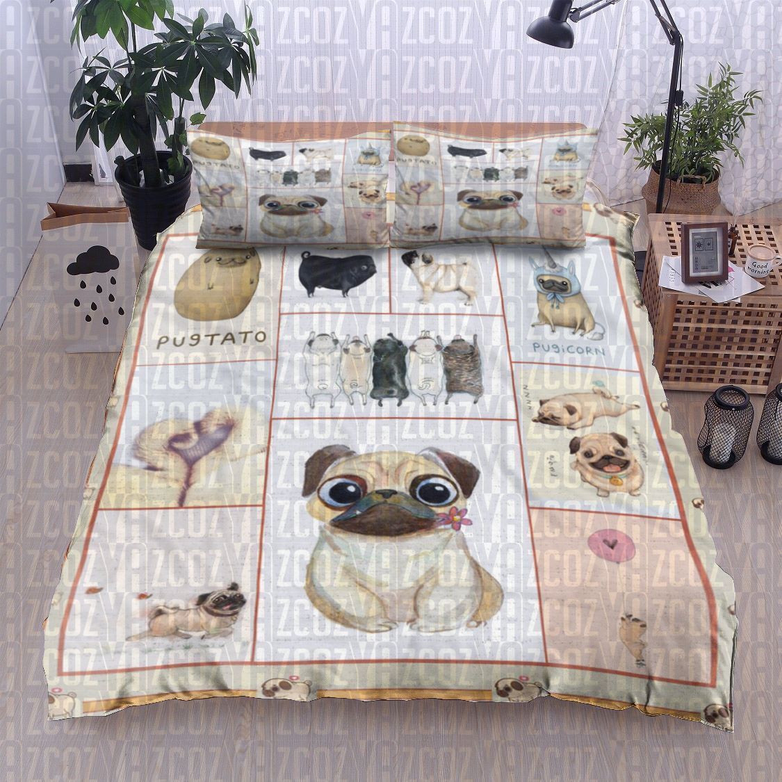 Pug Bedding Set