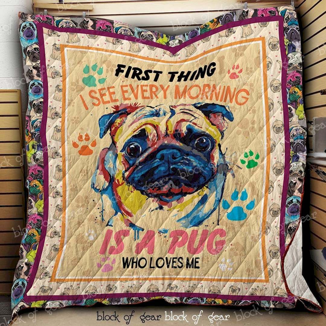 Pug CLD180751 Quilt Blanket