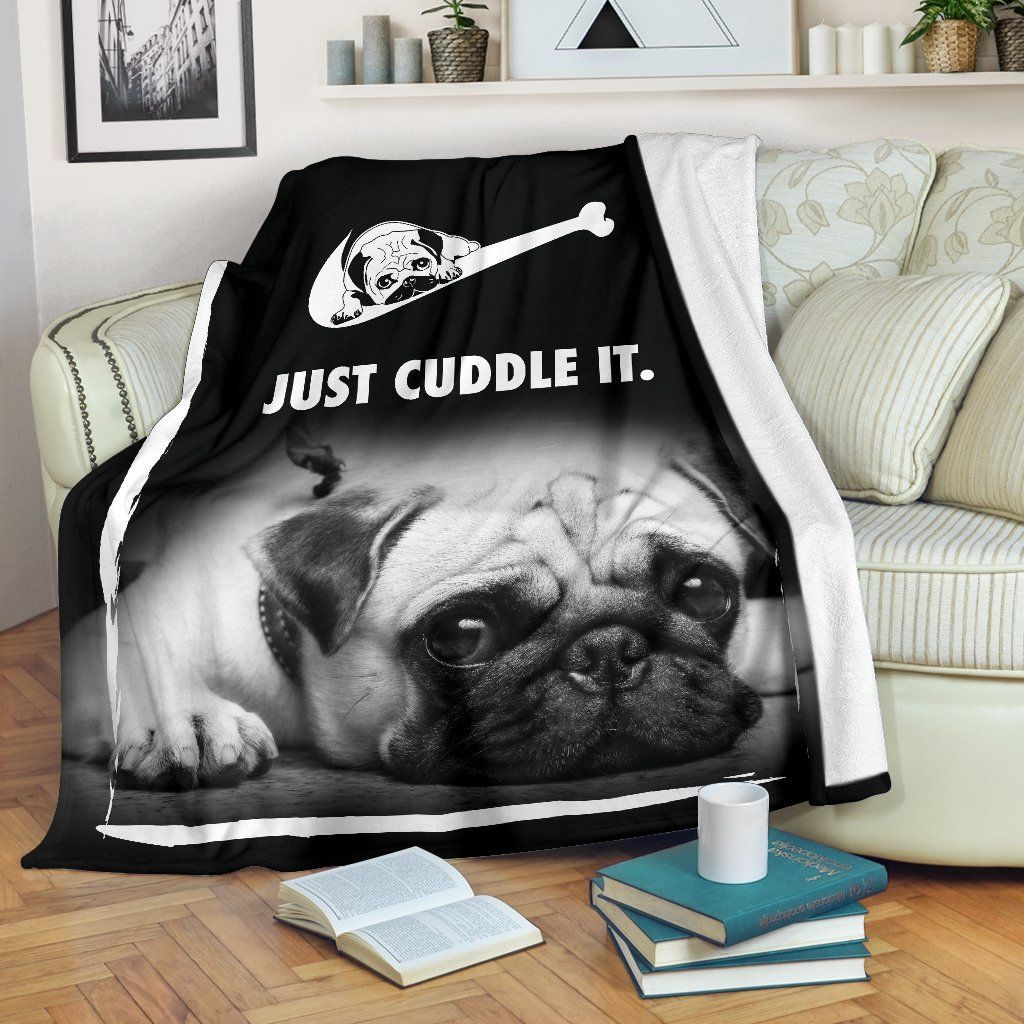 Pug Sherpa Fleece Blanket