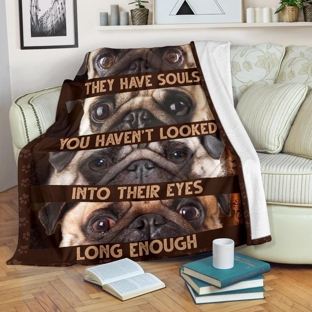 Pug Sherpa Fleece Blanket