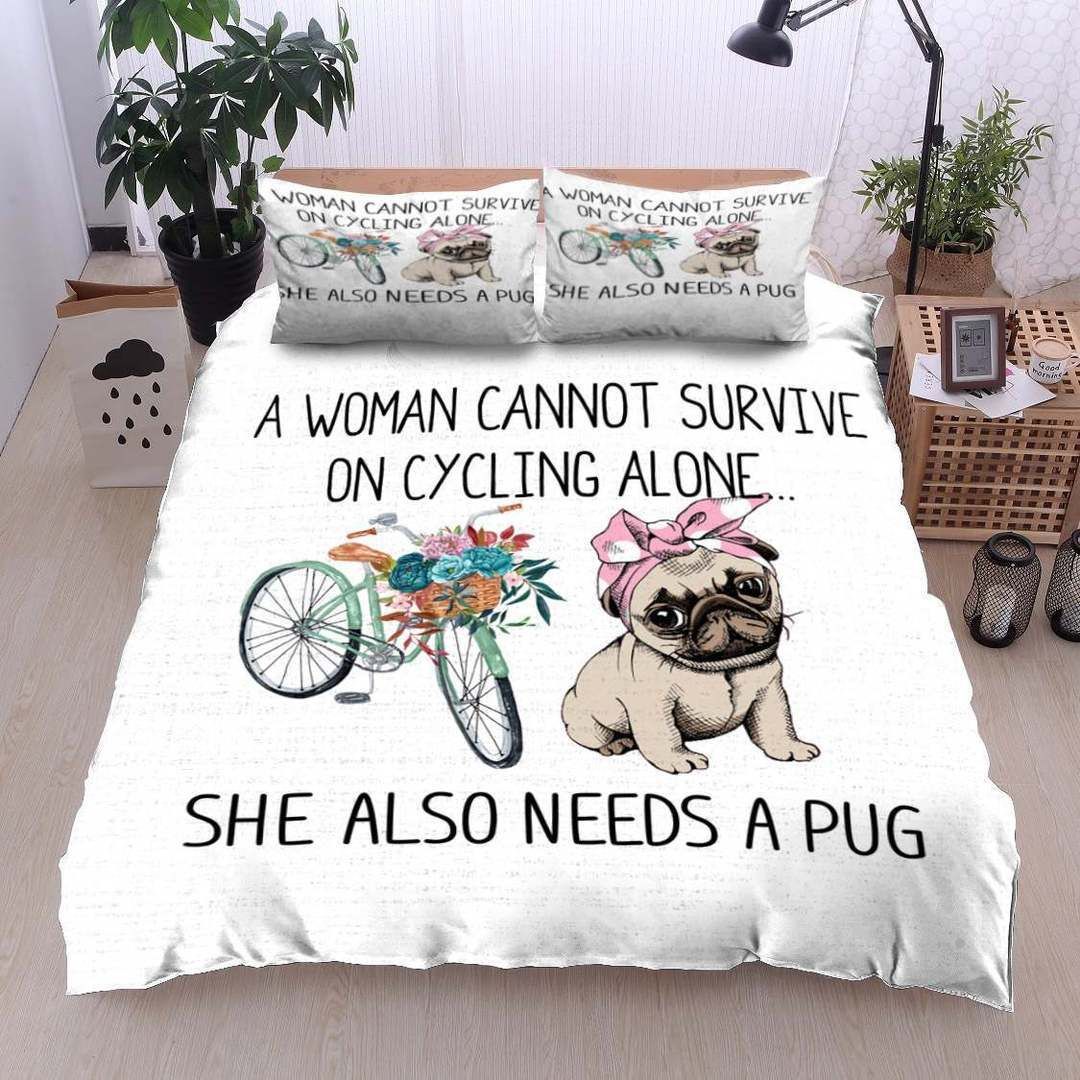 Pug Cycling Bedding Set