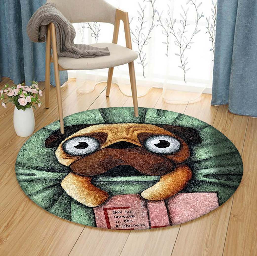 Pug Round Carpet