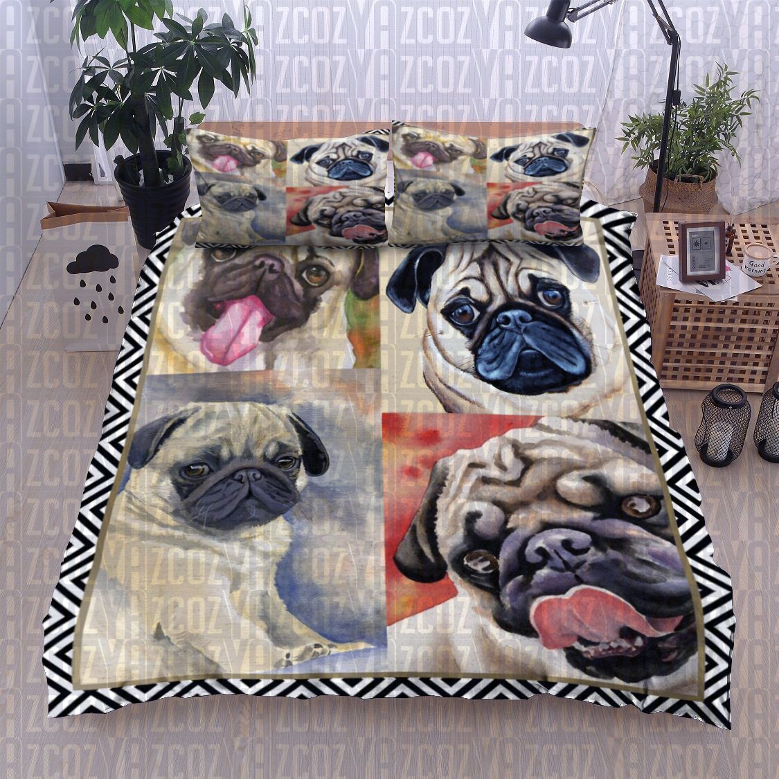 Pug Dog Bedding Set